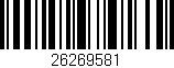 Código de barras (EAN, GTIN, SKU, ISBN): '26269581'