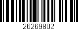 Código de barras (EAN, GTIN, SKU, ISBN): '26269802'