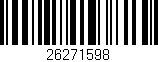 Código de barras (EAN, GTIN, SKU, ISBN): '26271598'