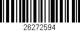 Código de barras (EAN, GTIN, SKU, ISBN): '26272594'