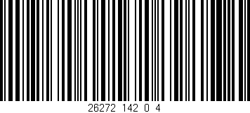Código de barras (EAN, GTIN, SKU, ISBN): '26272_142_0_4'