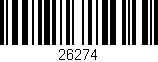 Código de barras (EAN, GTIN, SKU, ISBN): '26274'