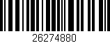 Código de barras (EAN, GTIN, SKU, ISBN): '26274880'