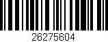Código de barras (EAN, GTIN, SKU, ISBN): '26275604'