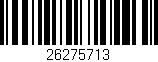 Código de barras (EAN, GTIN, SKU, ISBN): '26275713'