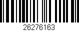 Código de barras (EAN, GTIN, SKU, ISBN): '26276163'