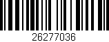 Código de barras (EAN, GTIN, SKU, ISBN): '26277036'