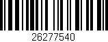 Código de barras (EAN, GTIN, SKU, ISBN): '26277540'
