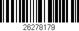 Código de barras (EAN, GTIN, SKU, ISBN): '26278179'