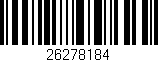 Código de barras (EAN, GTIN, SKU, ISBN): '26278184'