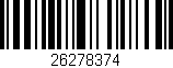 Código de barras (EAN, GTIN, SKU, ISBN): '26278374'