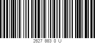 Código de barras (EAN, GTIN, SKU, ISBN): '2627_883_0_U'