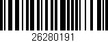 Código de barras (EAN, GTIN, SKU, ISBN): '26280191'