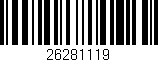 Código de barras (EAN, GTIN, SKU, ISBN): '26281119'