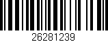Código de barras (EAN, GTIN, SKU, ISBN): '26281239'