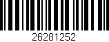 Código de barras (EAN, GTIN, SKU, ISBN): '26281252'