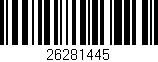 Código de barras (EAN, GTIN, SKU, ISBN): '26281445'