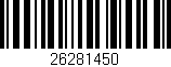 Código de barras (EAN, GTIN, SKU, ISBN): '26281450'