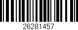 Código de barras (EAN, GTIN, SKU, ISBN): '26281457'