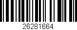 Código de barras (EAN, GTIN, SKU, ISBN): '26281664'