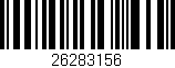Código de barras (EAN, GTIN, SKU, ISBN): '26283156'