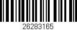 Código de barras (EAN, GTIN, SKU, ISBN): '26283165'