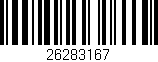 Código de barras (EAN, GTIN, SKU, ISBN): '26283167'
