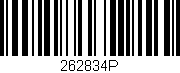 Código de barras (EAN, GTIN, SKU, ISBN): '262834P'