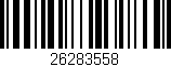 Código de barras (EAN, GTIN, SKU, ISBN): '26283558'