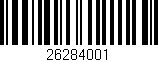 Código de barras (EAN, GTIN, SKU, ISBN): '26284001'