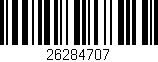 Código de barras (EAN, GTIN, SKU, ISBN): '26284707'