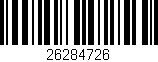 Código de barras (EAN, GTIN, SKU, ISBN): '26284726'