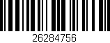 Código de barras (EAN, GTIN, SKU, ISBN): '26284756'