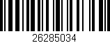 Código de barras (EAN, GTIN, SKU, ISBN): '26285034'