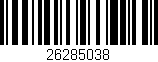 Código de barras (EAN, GTIN, SKU, ISBN): '26285038'
