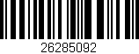 Código de barras (EAN, GTIN, SKU, ISBN): '26285092'