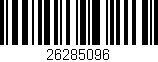 Código de barras (EAN, GTIN, SKU, ISBN): '26285096'