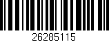 Código de barras (EAN, GTIN, SKU, ISBN): '26285115'