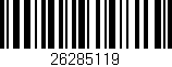 Código de barras (EAN, GTIN, SKU, ISBN): '26285119'