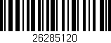 Código de barras (EAN, GTIN, SKU, ISBN): '26285120'