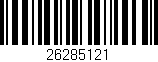 Código de barras (EAN, GTIN, SKU, ISBN): '26285121'