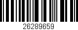 Código de barras (EAN, GTIN, SKU, ISBN): '26289659'