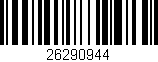 Código de barras (EAN, GTIN, SKU, ISBN): '26290944'