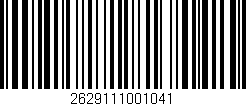 Código de barras (EAN, GTIN, SKU, ISBN): '2629111001041'