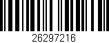 Código de barras (EAN, GTIN, SKU, ISBN): '26297216'