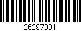 Código de barras (EAN, GTIN, SKU, ISBN): '26297331'