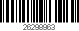 Código de barras (EAN, GTIN, SKU, ISBN): '26298963'