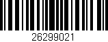 Código de barras (EAN, GTIN, SKU, ISBN): '26299021'