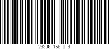 Código de barras (EAN, GTIN, SKU, ISBN): '26308_158_0_6'