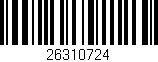Código de barras (EAN, GTIN, SKU, ISBN): '26310724'